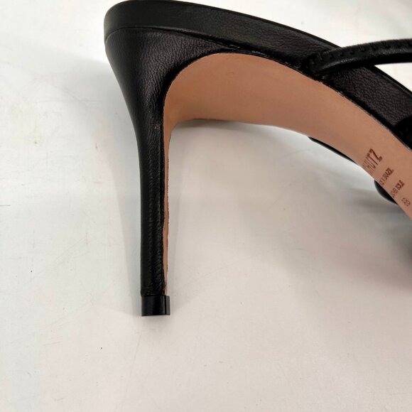 Schutz Lela Women’s Size 8B Black Leather Knotted Strap Slide Pointed Toe Heels - Picture 11 of 16